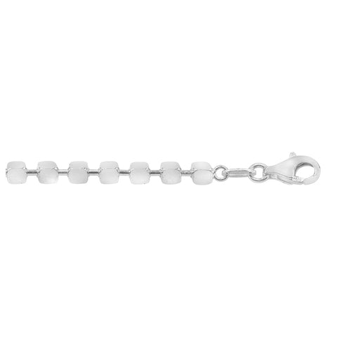 3 Bracelet ZOLA Sterling Silver Diamond Cut Cube Chain