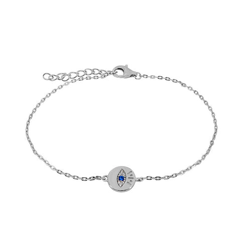 Bracelet Sterling Silver  Evil Eye Dainty