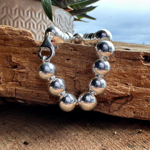 Bracelet Harmony Sterling Silver, 4/6/8/10 mm bead ball