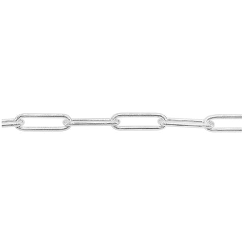 3.2mm Round Paperclip Chain Sterling Silver 1