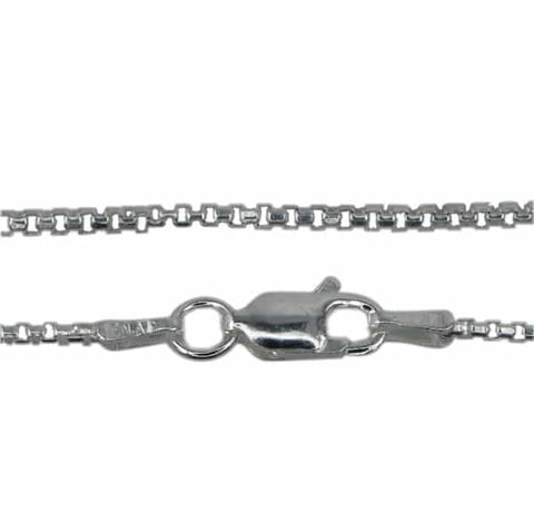 1.4mm BOX Chain Half Round Sterling Silver