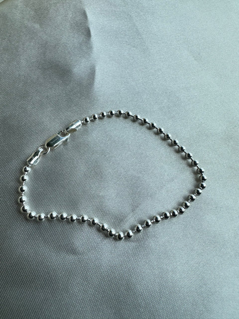 Sterling Silver 3mm bead chain necklace 5