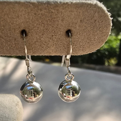 Hook Sterling Silver Earrings 8mm ball 11