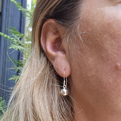 Hook Sterling Silver Earrings 8mm ball 7