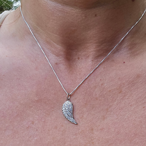 Pendants Sterling Silver Angel Wing Zirconia d