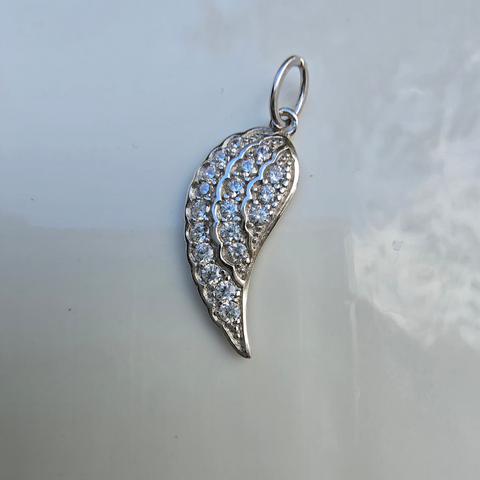 Pendant Sterling Silver Angel Wing Zirconia g