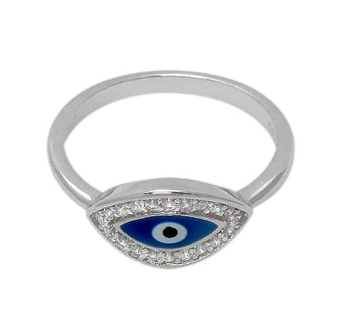 Ring Sterling Silver Evil Eye