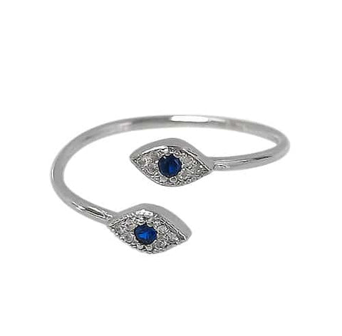Ring Sterling Silver, Evil Eye