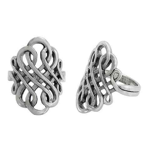 Ring Sterling Silver Swirl, Celtic Infinity Swirl