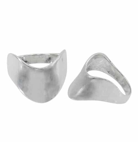 Ring Sterling Silver, Polished WAVE Boho style 11