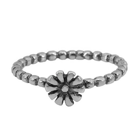 Ring Sterling Silver, dainty flower
