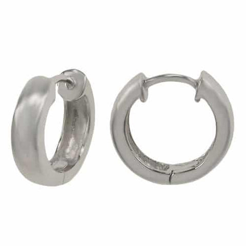 Earrings Huggies Sterling Silver Mini Polished S