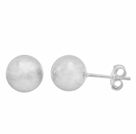 Stud Sterling Silver Earrings Ball Bead  2