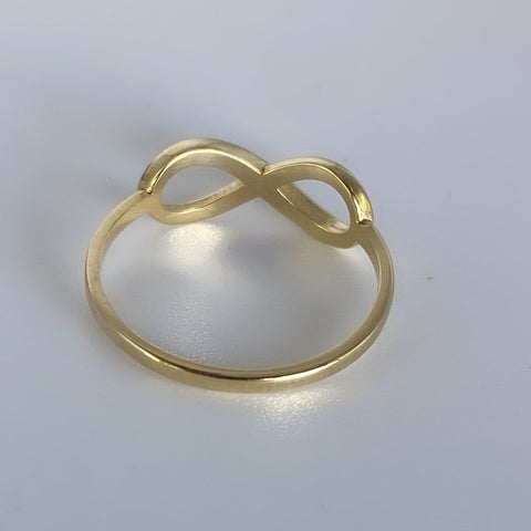 10K Solid gold 15x6mm Infinity ring 1mm band  5