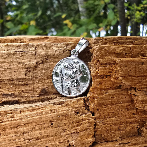 Pendant Sterling Silver Saint Christopher 16mm