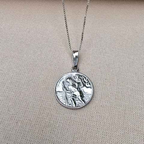 Pendant Sterling Silver Saint Christopher 16mm