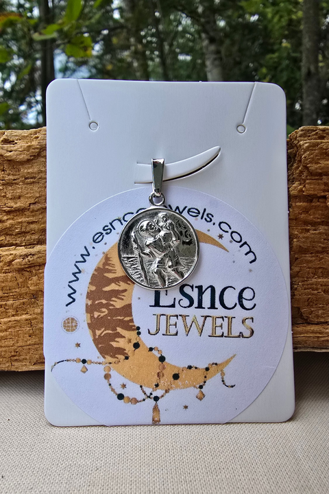 Pendant Sterling Silver Saint Christopher 16mm