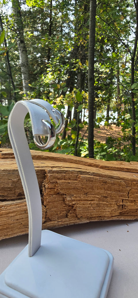 Hoop Earrings Sterling Silver 4x15mm