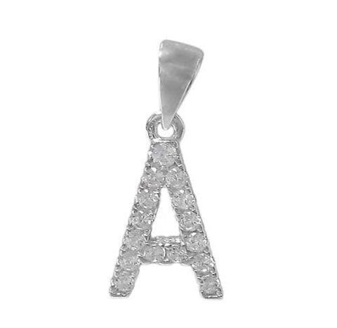 Pendant Sterling Silver Alphabet Initial Letter A-Z