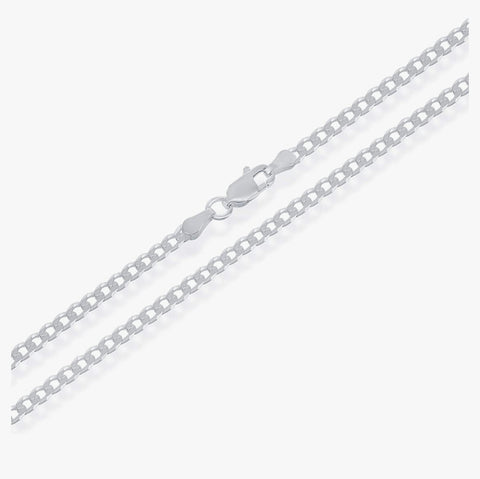 3mm CURB Chain Sterling Silver C080