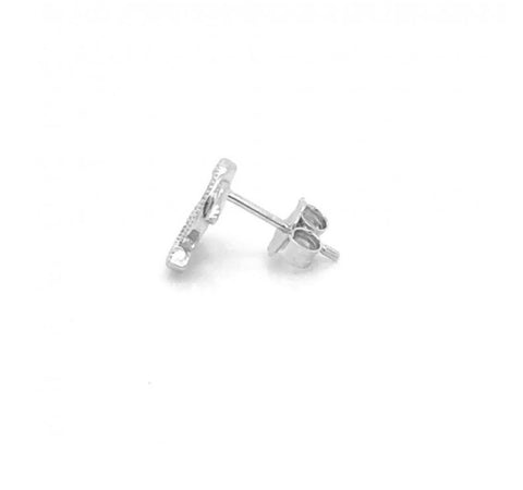 8 Stud Earrings Sterling Silver CHARNELE Cubic Zirconia