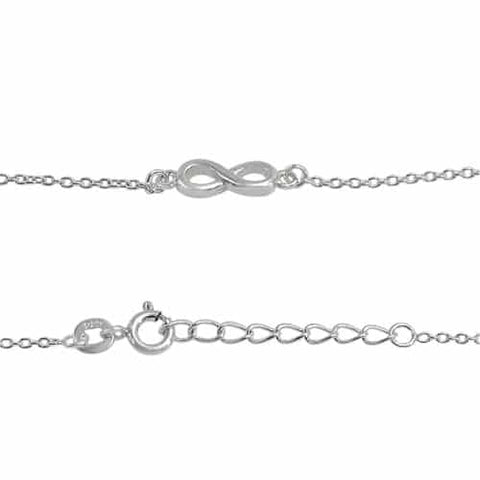 Anklet Myka Sterling Silver, infinity charm
