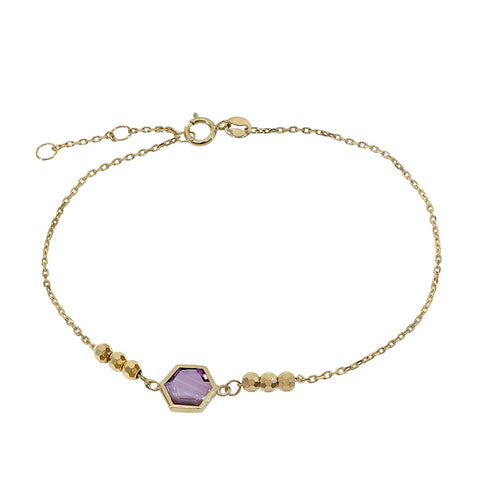 Bracelet 10K GoldnAmethyst 2
