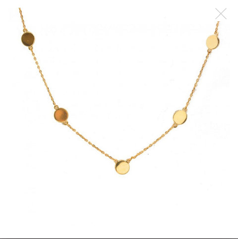 Neklace ARIA Gold Polka Dot 10K