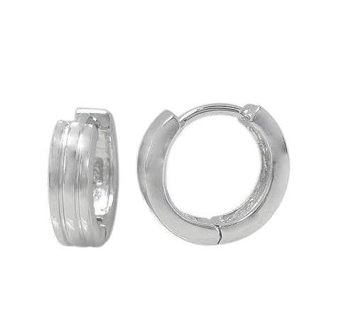 6 Hoop Earrings Sterling Silver 4x15mm