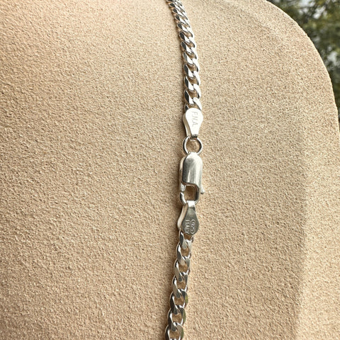 LUXE Sterling Silver Curb Chain C100 Man Unisex 2