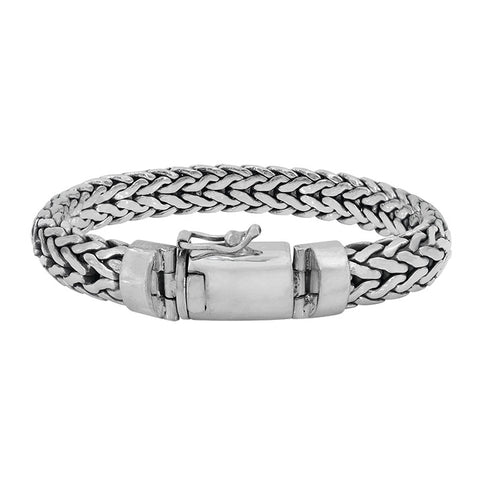 Bracelet Sterling Silver woven 8mm width
