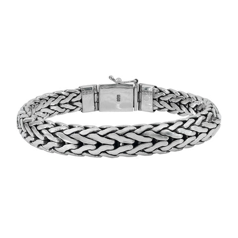 Bracelet Sterling Silver woven 8mm width
