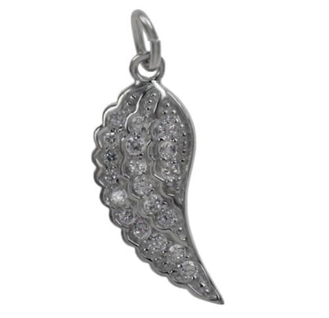 Pendant Sterling Silver Angel Wing Zirconia c