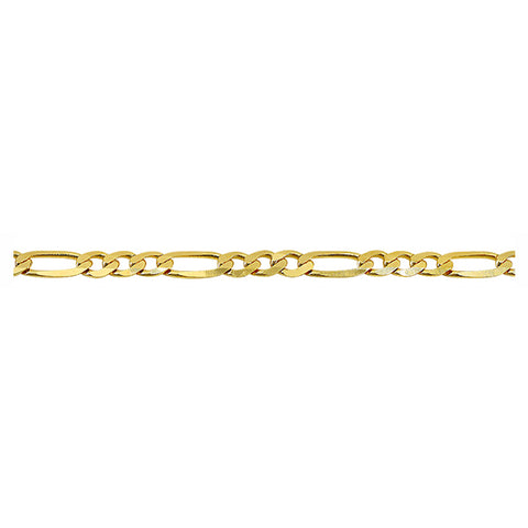 14K Figaro Chain Solid Gold 1.55mm
