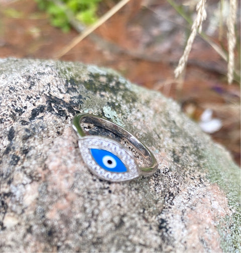 Ring Sterling Silver Evil Eye