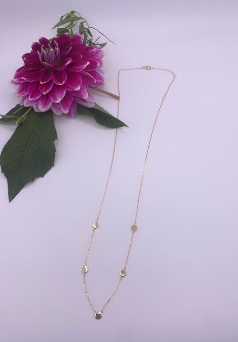 Neklace ARIA Gold Polka Dot 10K